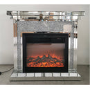 Hl01 Fireplace Console Hallway Table Wooden Frame Decorative Tempered Glass Top Silver - Quality Rugs and Furniture