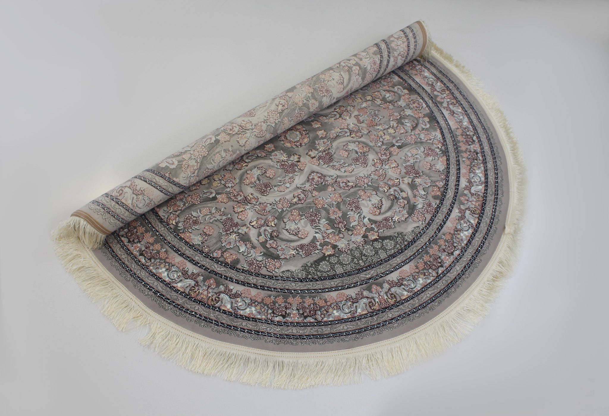 Jasmine 3179 Silver Traditional Round Rug - Quality Rugs and Furniture