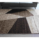Jasmine Fe158 Dark Beige Brown Modern Rug - Quality Rugs and Furniture