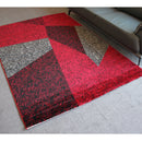 Jasmine FE158 Dark Red Black Modern Rug - Quality Rugs and Furniture