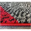 Jasmine FE158 Dark Red Black Modern Rug - Quality Rugs and Furniture
