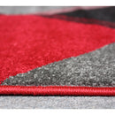 Jasmine Fe391 Red Dark Grey Modern Rug - Quality Rugs and Furniture