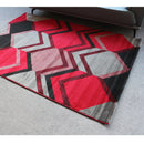 Jasmine Fe391 Red Dark Grey Modern Rug - Quality Rugs and Furniture