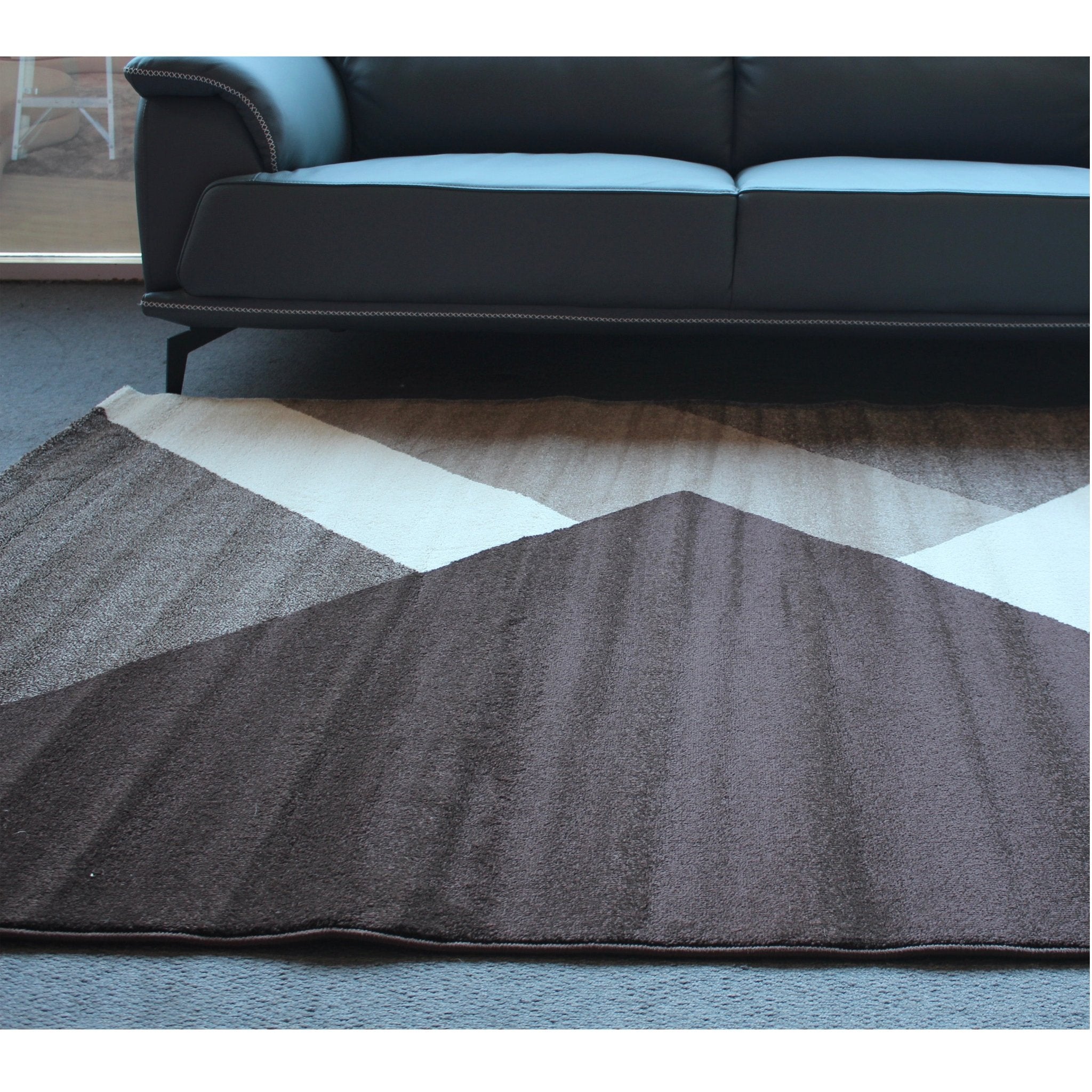 Jasmine FE394 Brown Dark Beige Modern Rug - Quality Rugs and Furniture