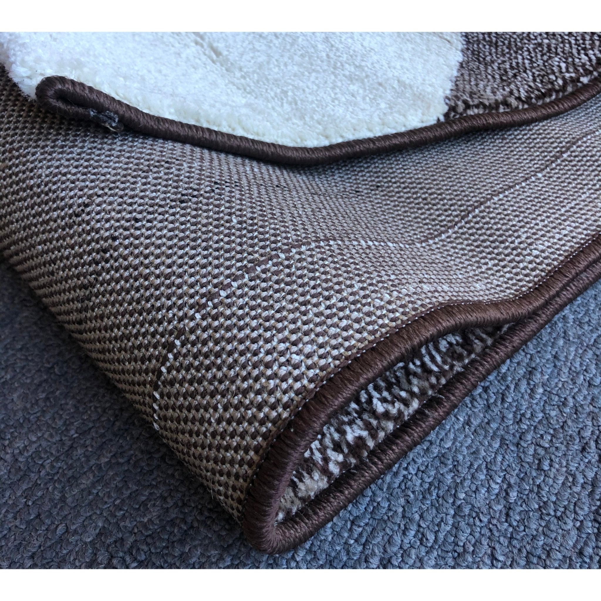 Jasmine FE394 Brown Dark Beige Modern Rug - Quality Rugs and Furniture