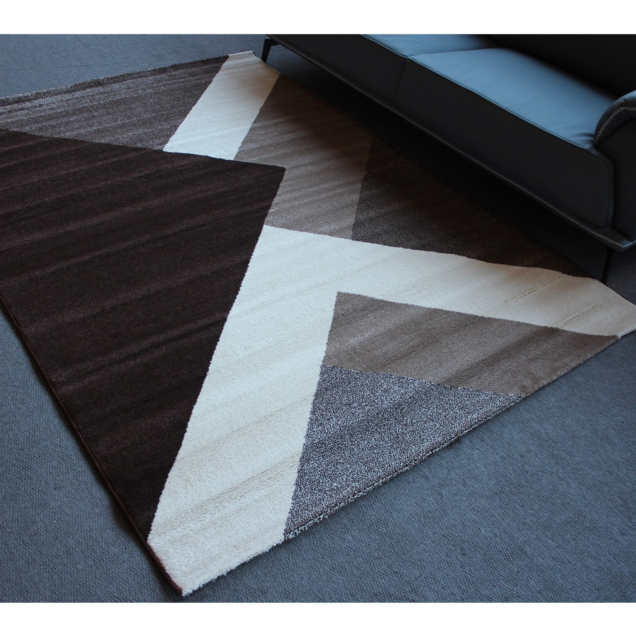Jasmine FE394 Brown Dark Beige Modern Rug - Quality Rugs and Furniture