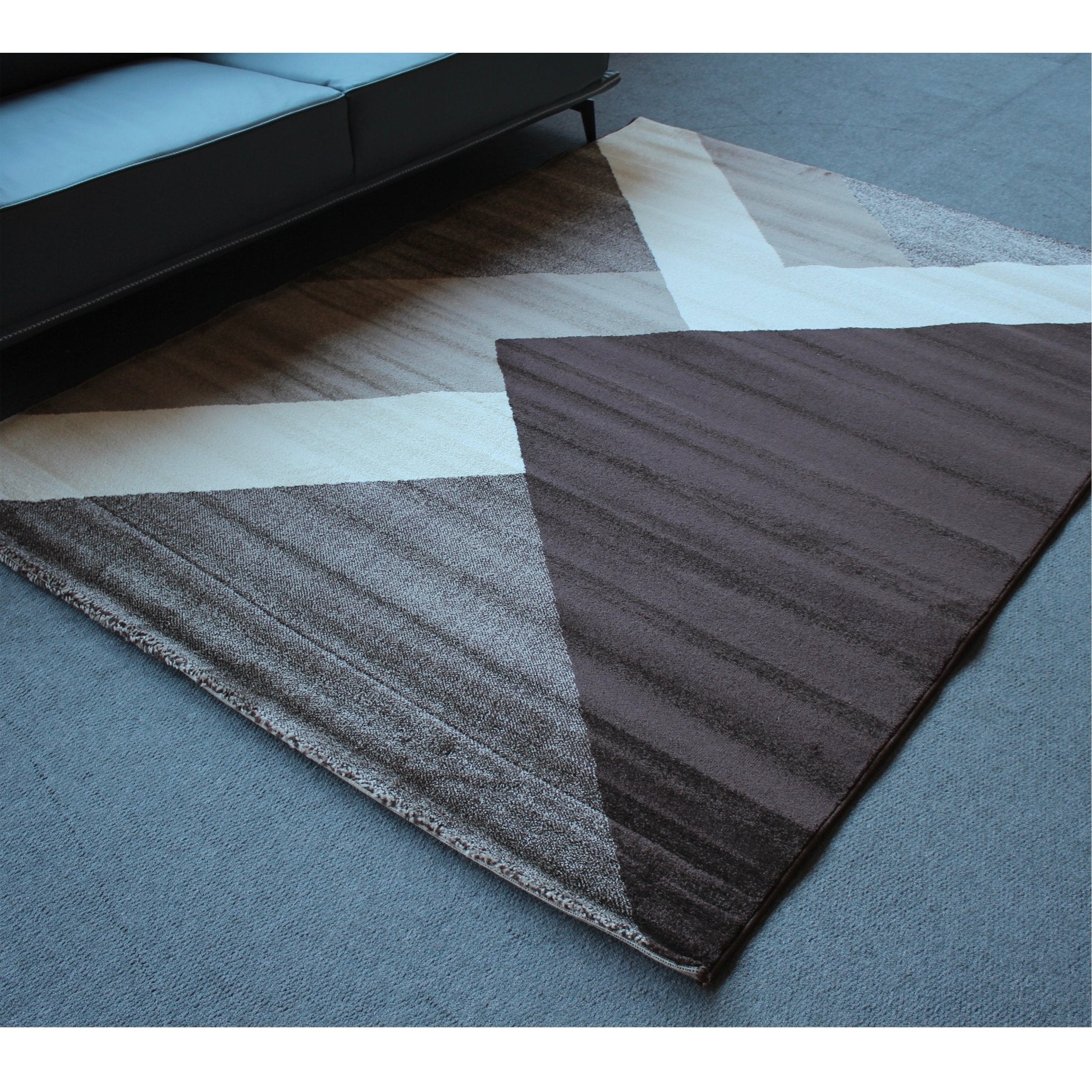Jasmine FE394 Brown Dark Beige Modern Rug - Quality Rugs and Furniture