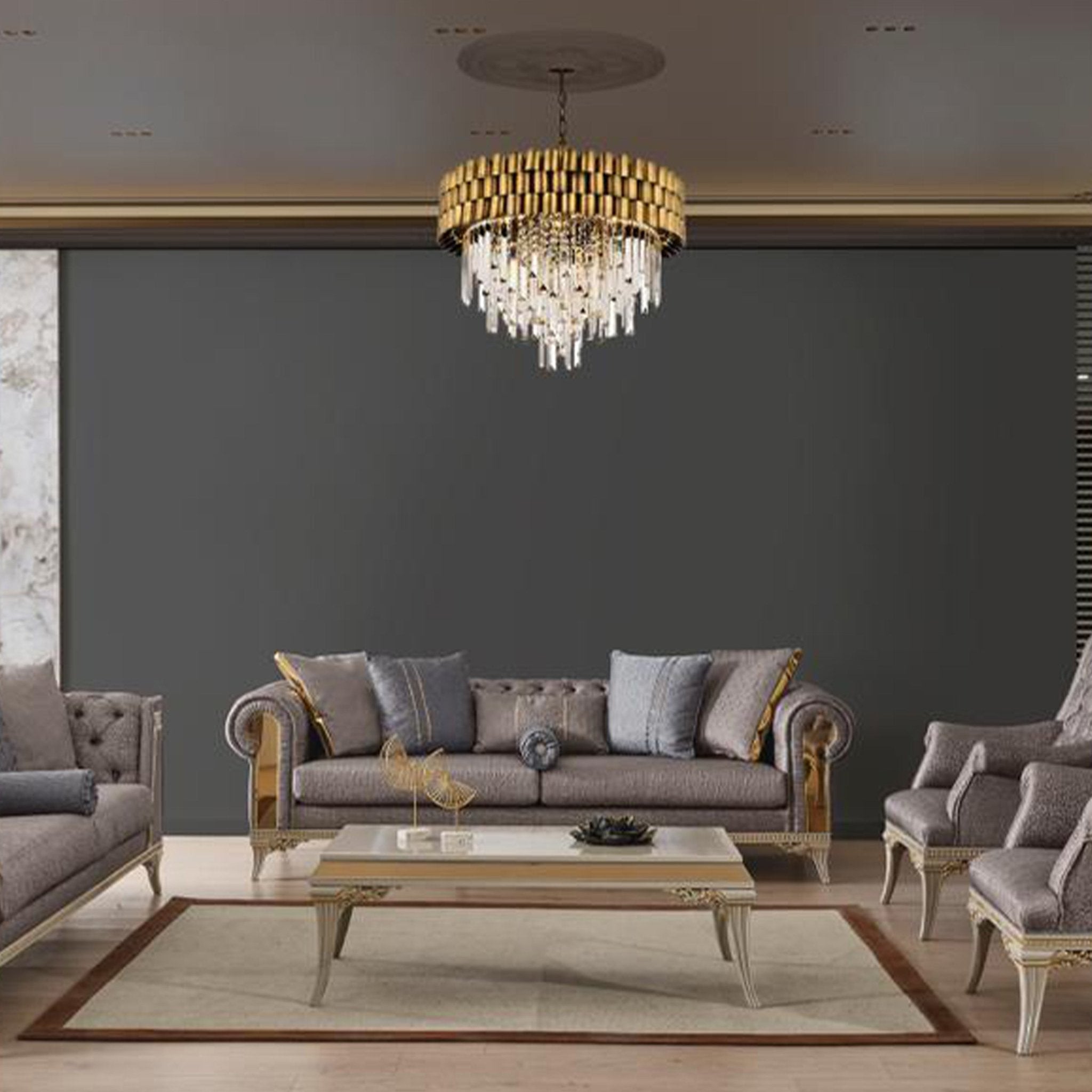 Kumsal Art Deco Coffee Table Modern Mid Century - Quality Rugs and Furniture