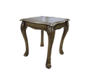 Kuzey Side Table Wooden Frame Black Gold - Quality Rugs and Furniture