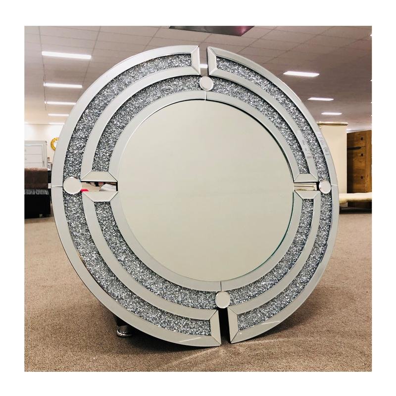 M1050 Wall Mirror Decorative Round Gold - Quality Rugs and Furniture