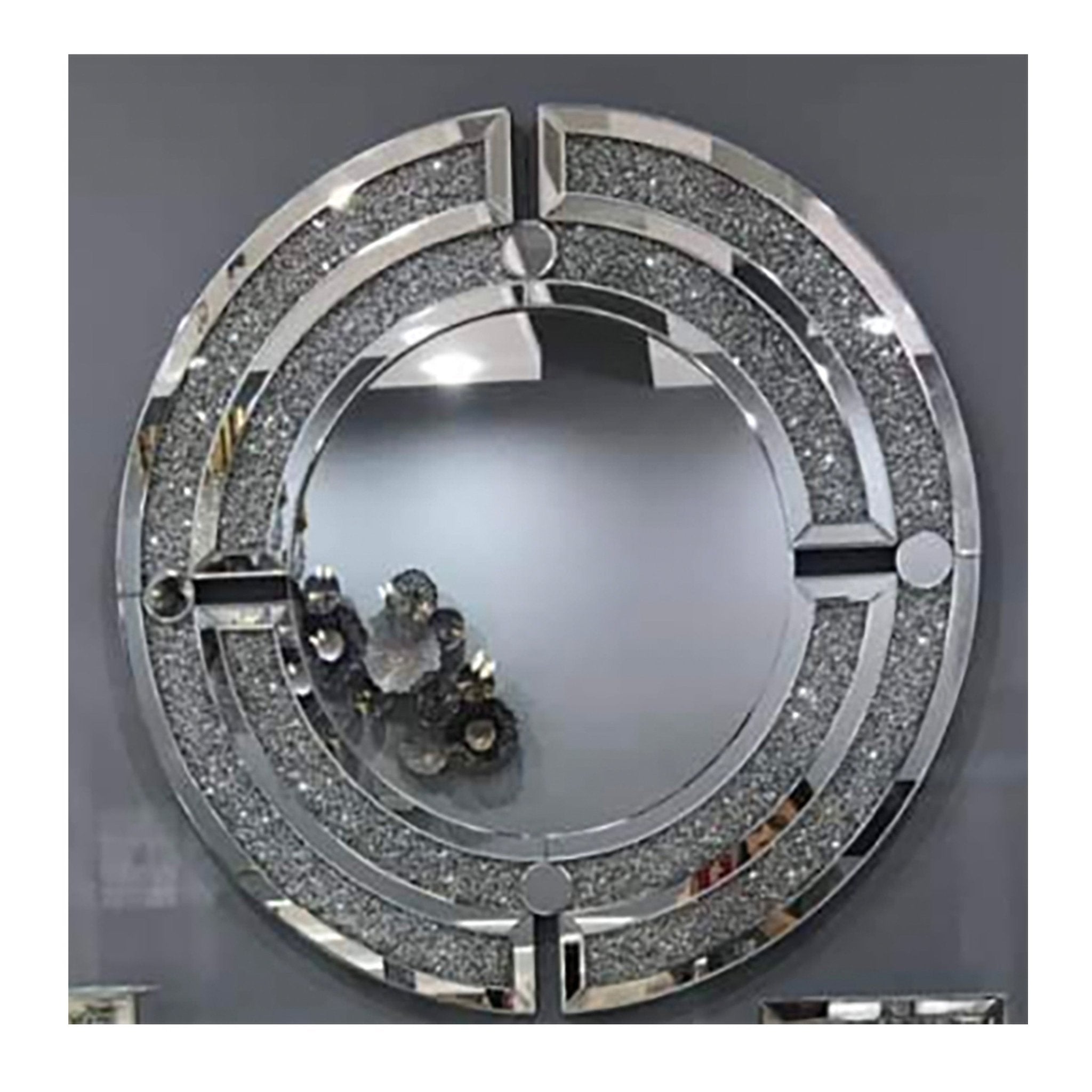 M1050 Wall Mirror Decorative Round Gold - Quality Rugs and Furniture
