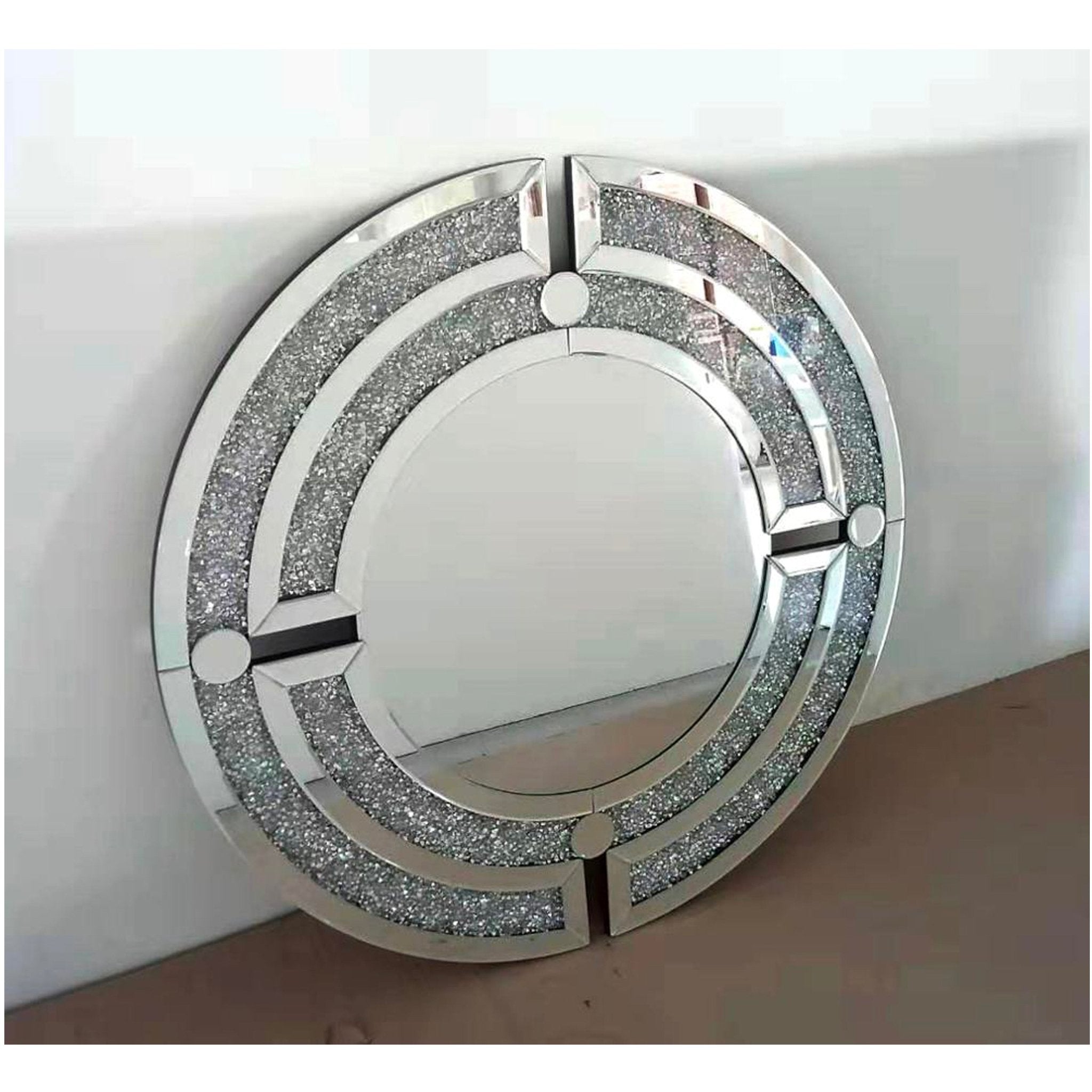 M1050 Wall Mirror Decorative Round Gold - Quality Rugs and Furniture