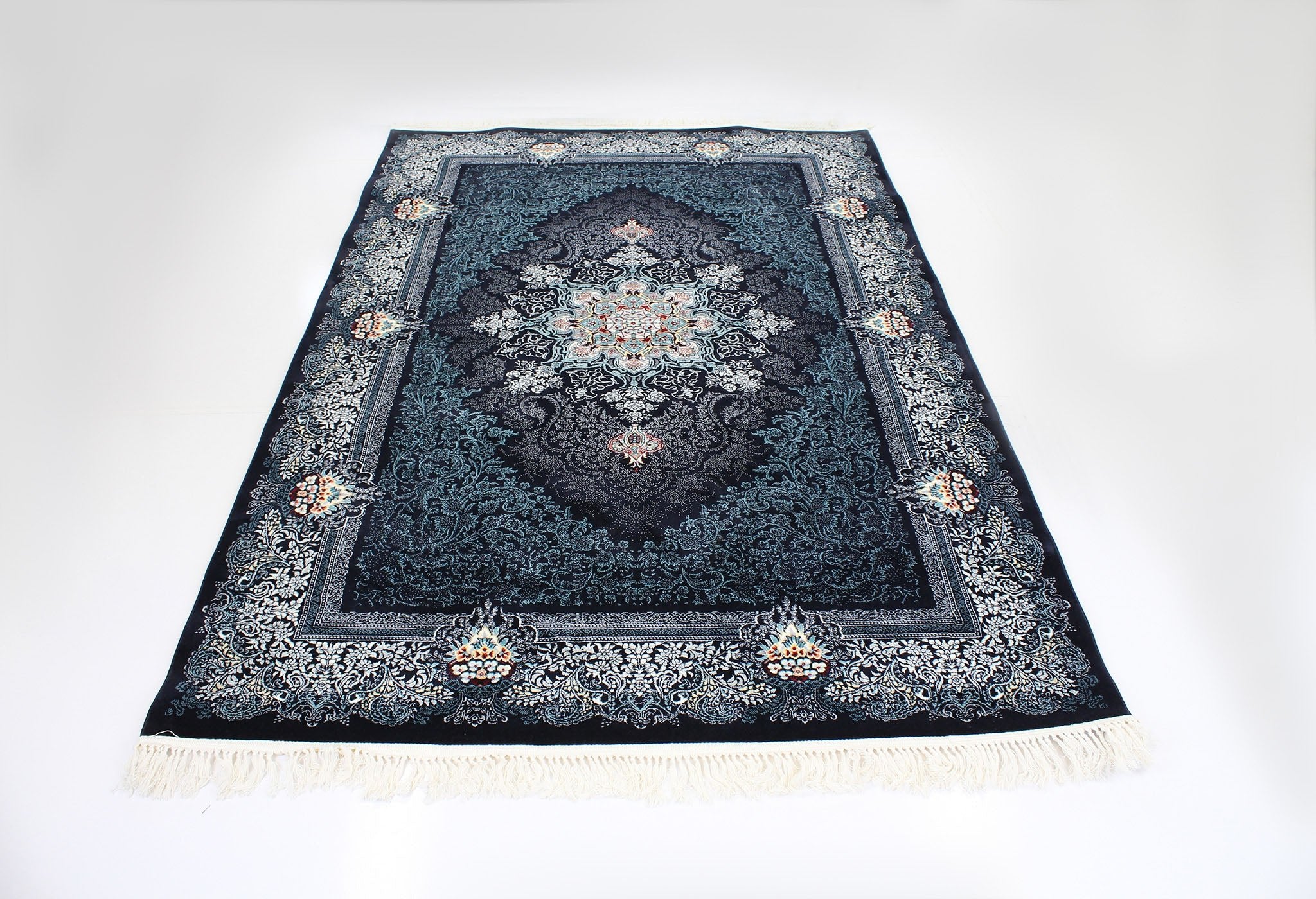 Mash 722598 Dark Blue Persian Traditional Rug - Quality Rugs and Furniture