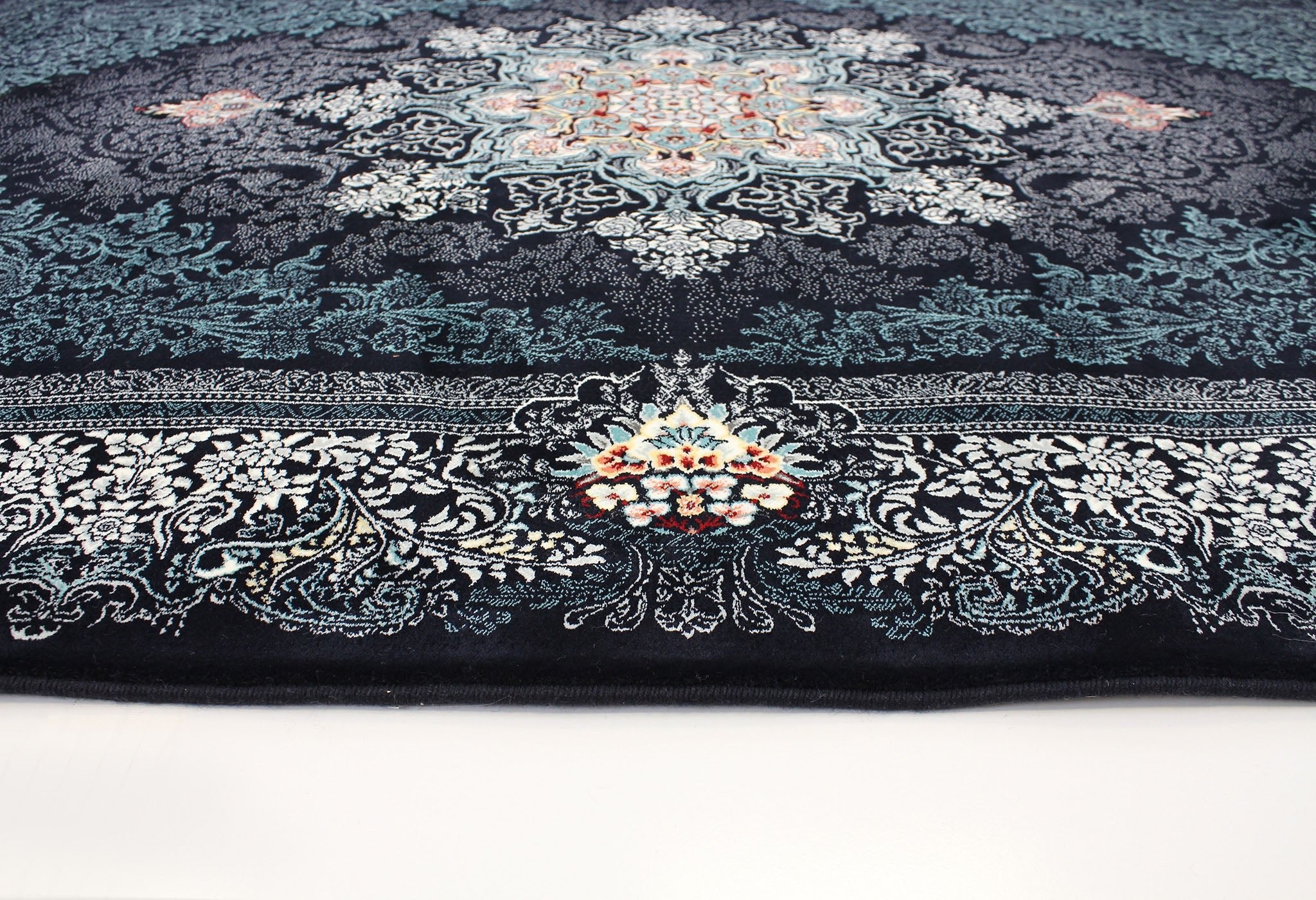 Mash 722598 Dark Blue Persian Traditional Rug - Quality Rugs and Furniture