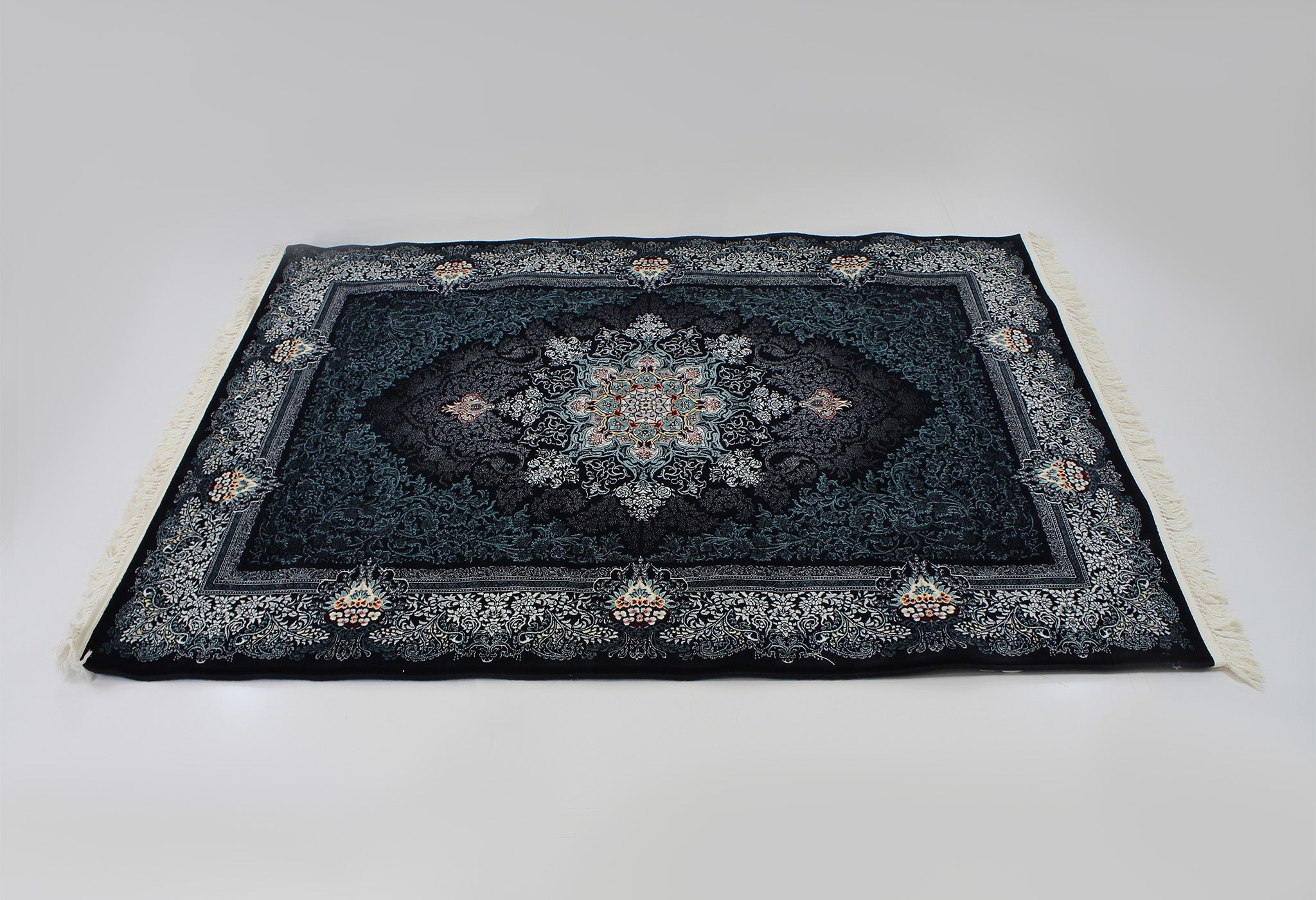 Mash 722598 Dark Blue Persian Traditional Rug - Quality Rugs and Furniture