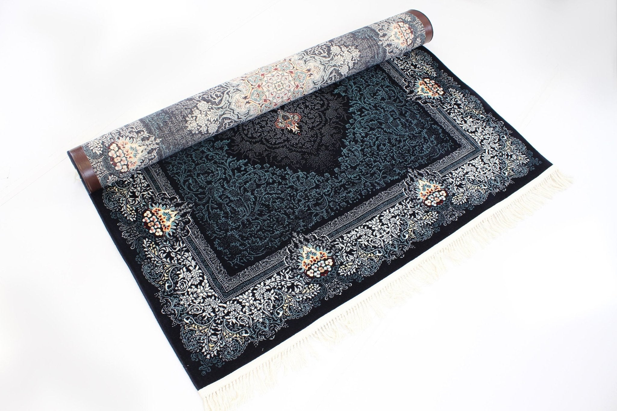 Mash 722598 Dark Blue Persian Traditional Rug - Quality Rugs and Furniture