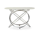 Mellisa Marble Top Stainless Steel Console Hallway Table Silver - Quality Rugs and Furniture