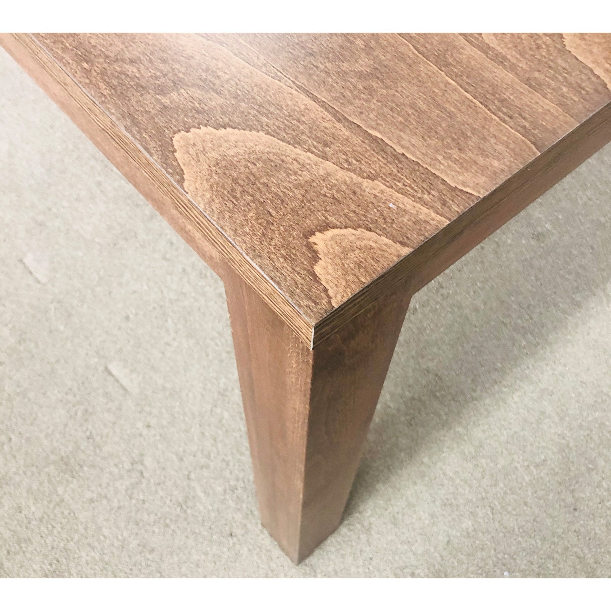 Merlot Dining Table Solid Oak Legs Tempered Glass Top - Quality Rugs and Furniture