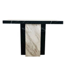 Newcastle Console Hallway Table Marble Base and Marble Top Black And White - Quality Rugs and Furniture
