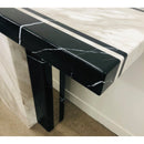 Newcastle Console Hallway Table Marble Base and Marble Top Black And White - Quality Rugs and Furniture
