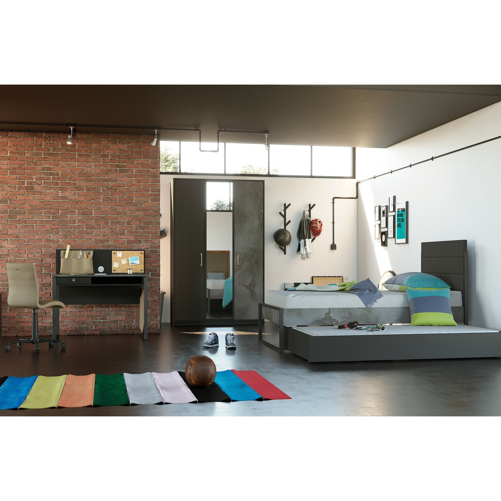 Nova Study Desk Black - Quality Rugs and Furniture