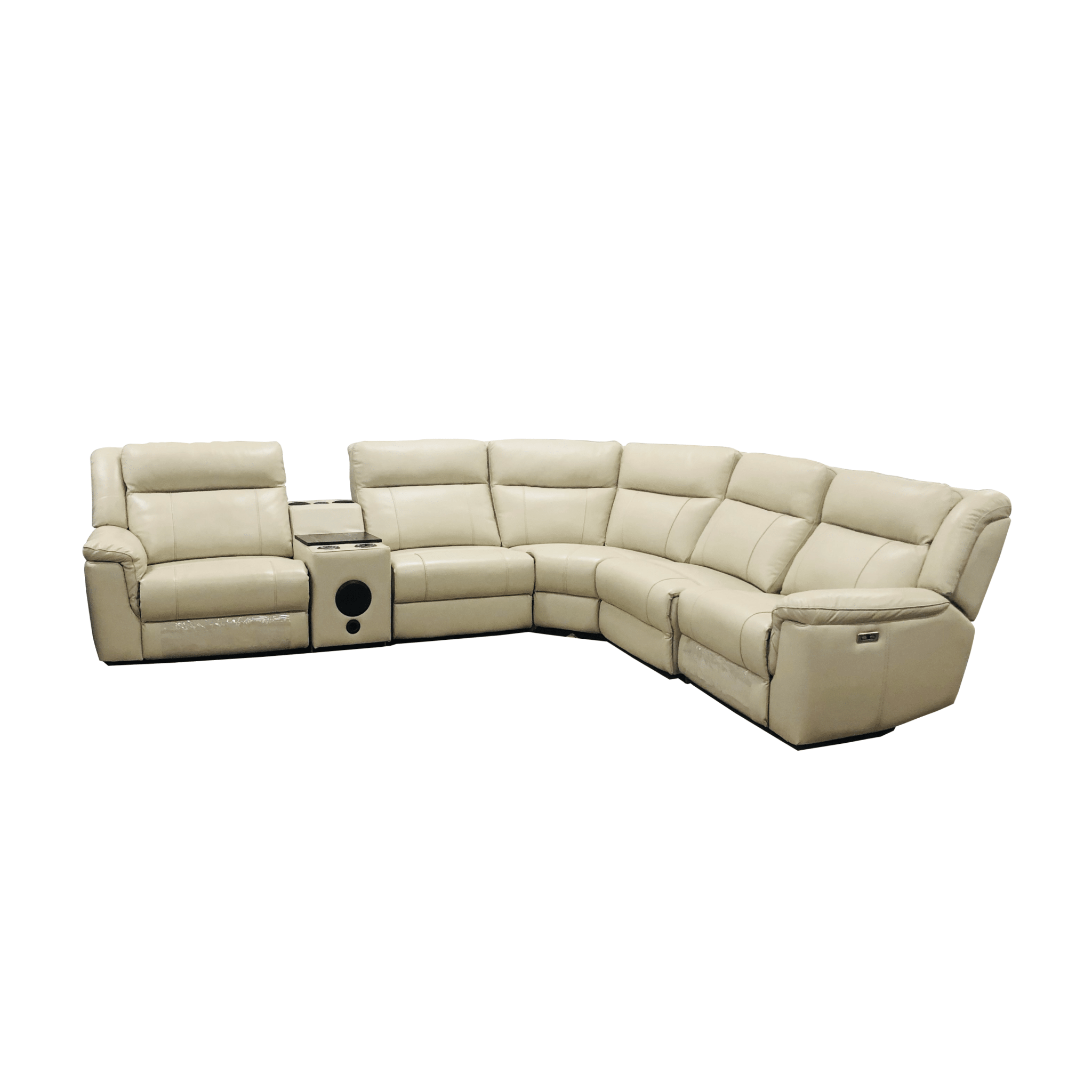 Phoenix Leather Lounge Beige - Quality Rugs and Furniture