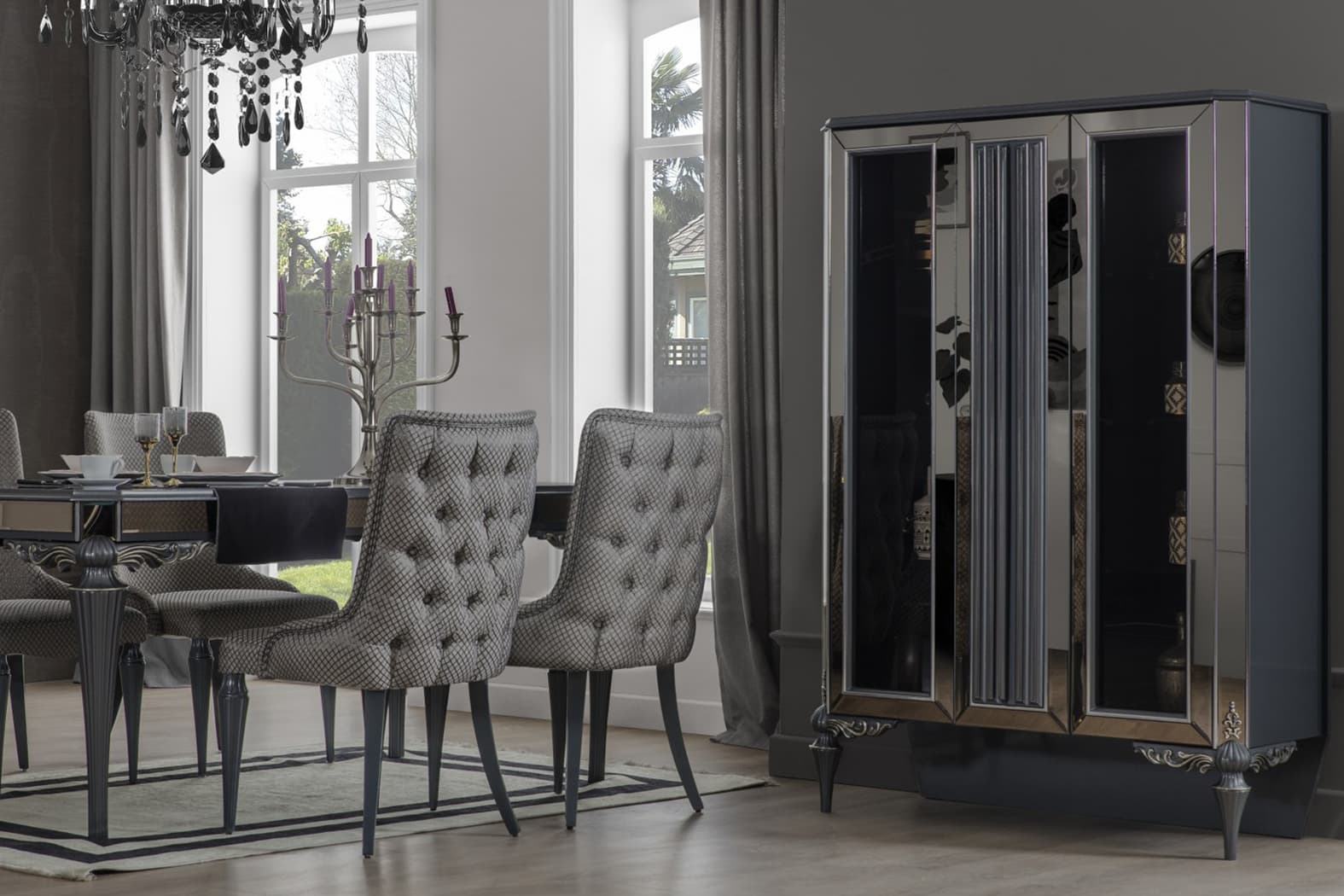 Pirlanta Art Deco Dining Chair Modern Mid Century - Quality Rugs and Furniture