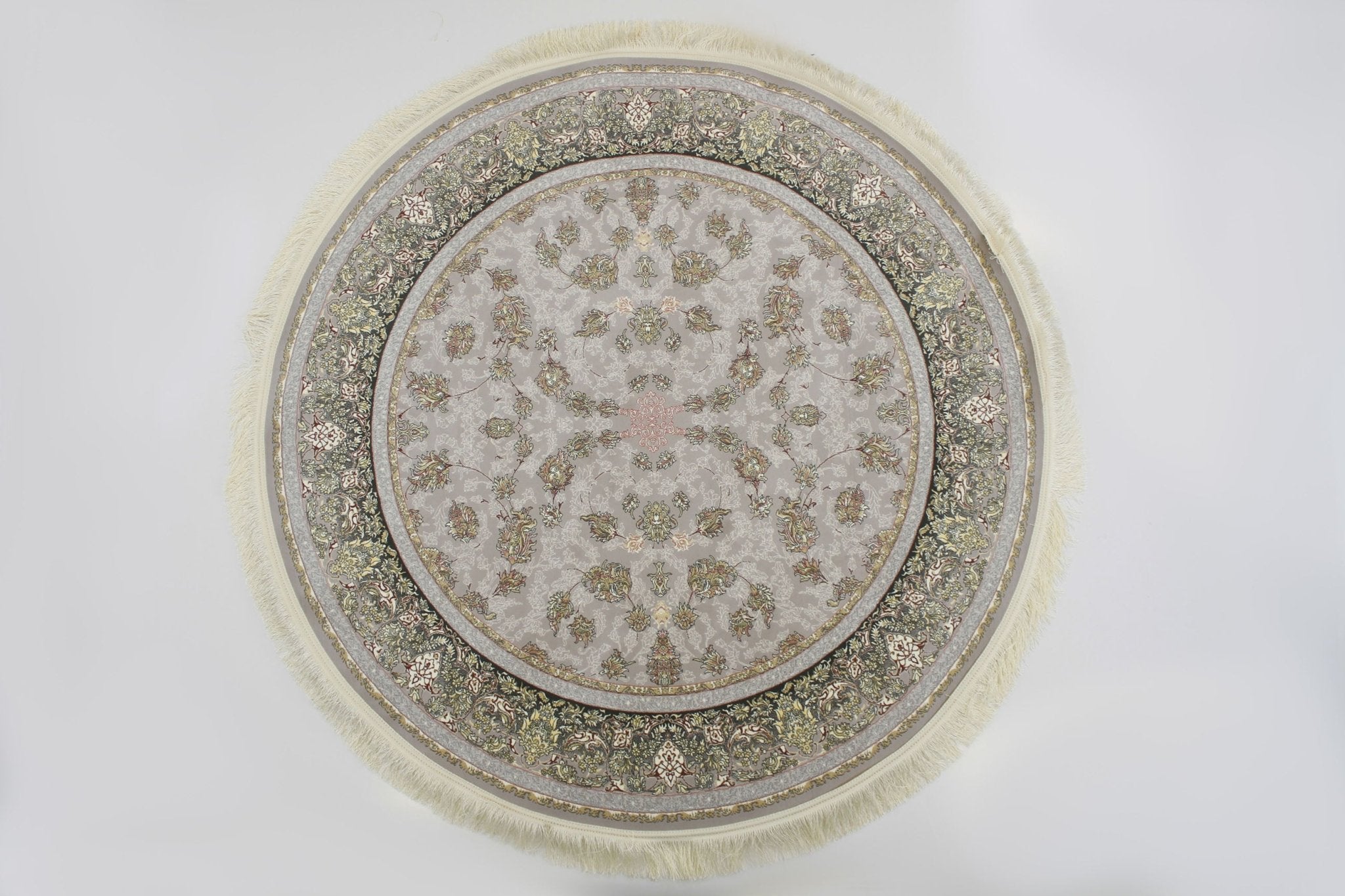 Romina 3182 Silver Traditional Round Rug - Quality Rugs and Furniture