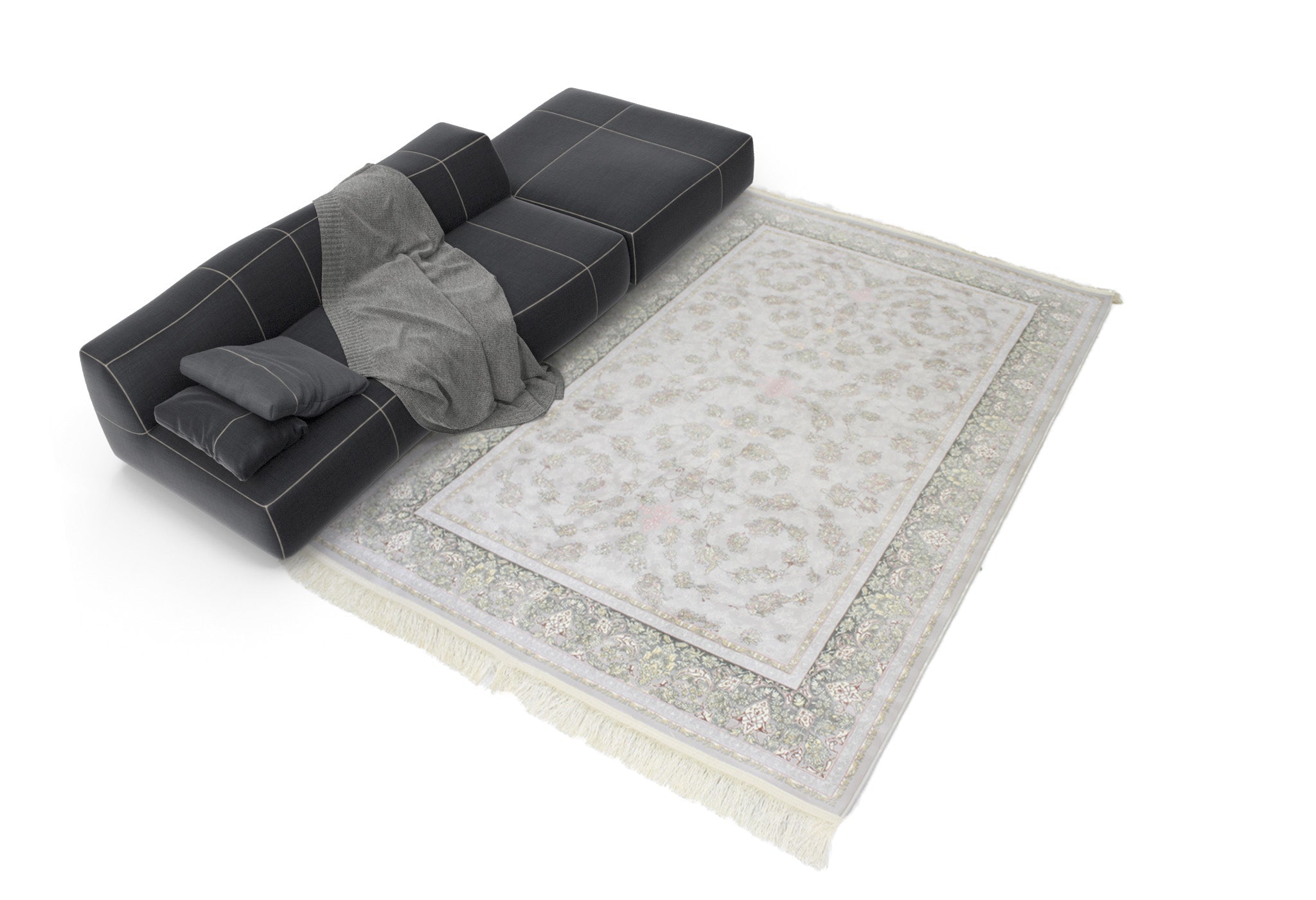 Romina 3182 Silver Traditional Rug - Quality Rugs and Furniture