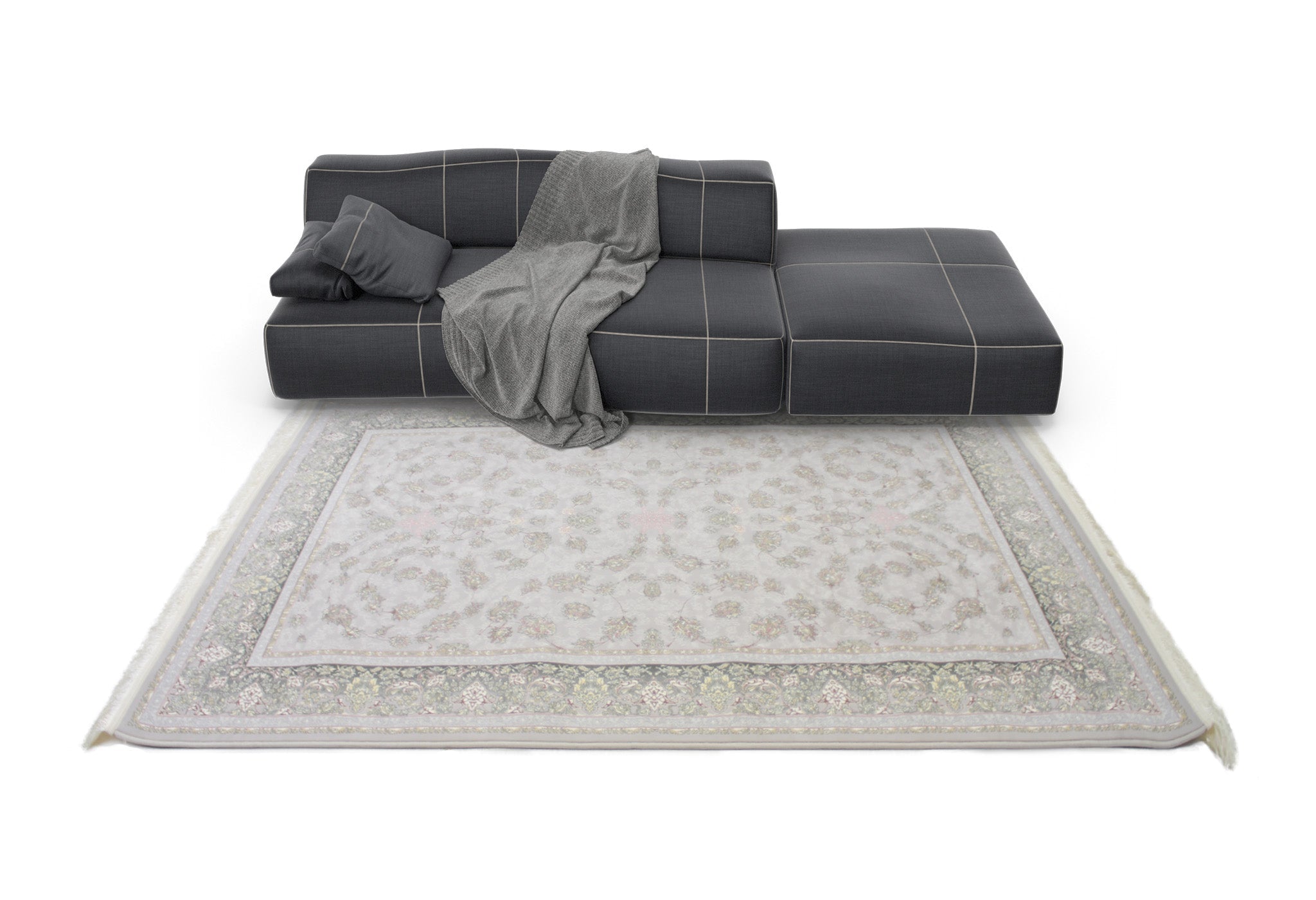 Romina 3182 Silver Traditional Rug - Quality Rugs and Furniture