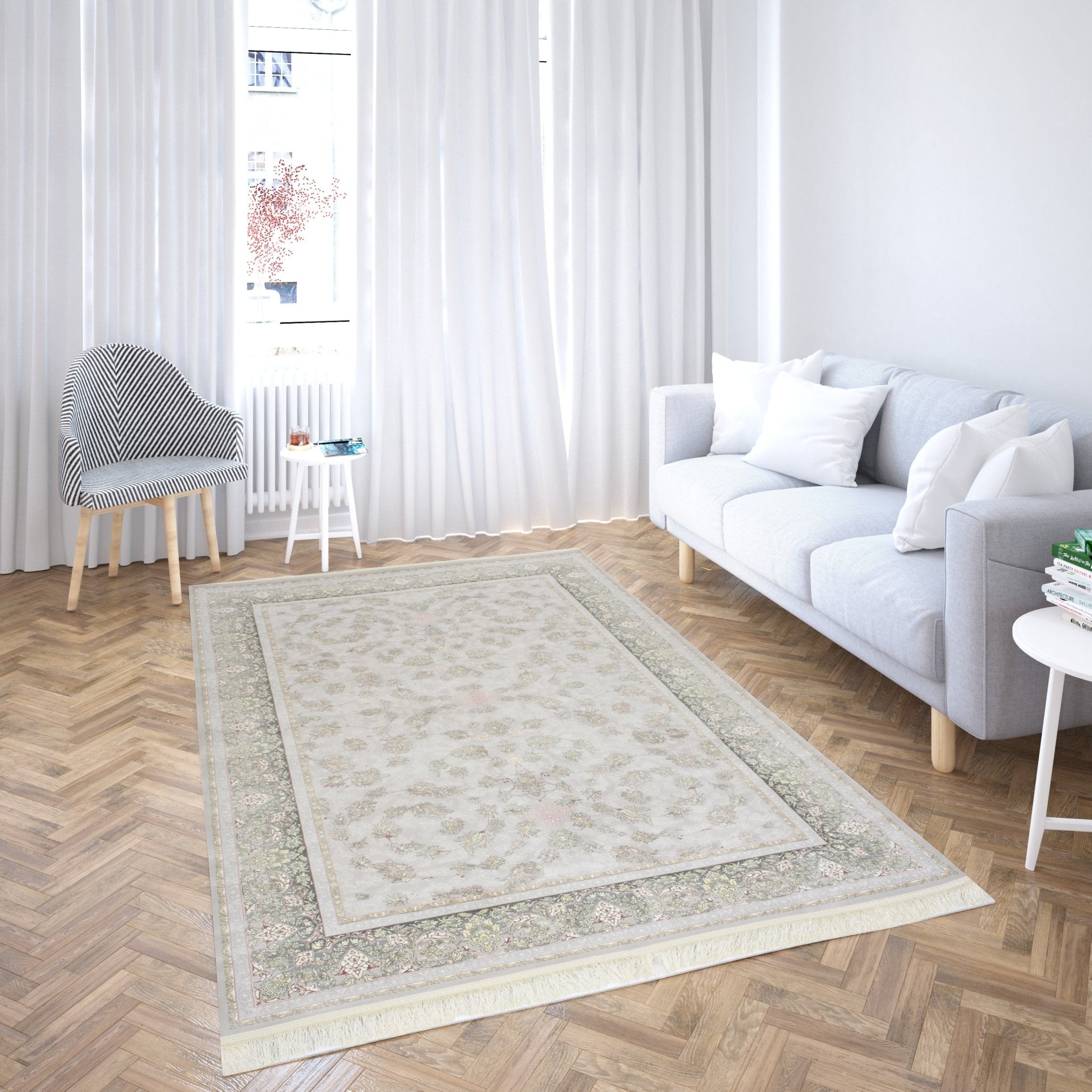 Romina 3182 Silver Traditional Rug - Quality Rugs and Furniture