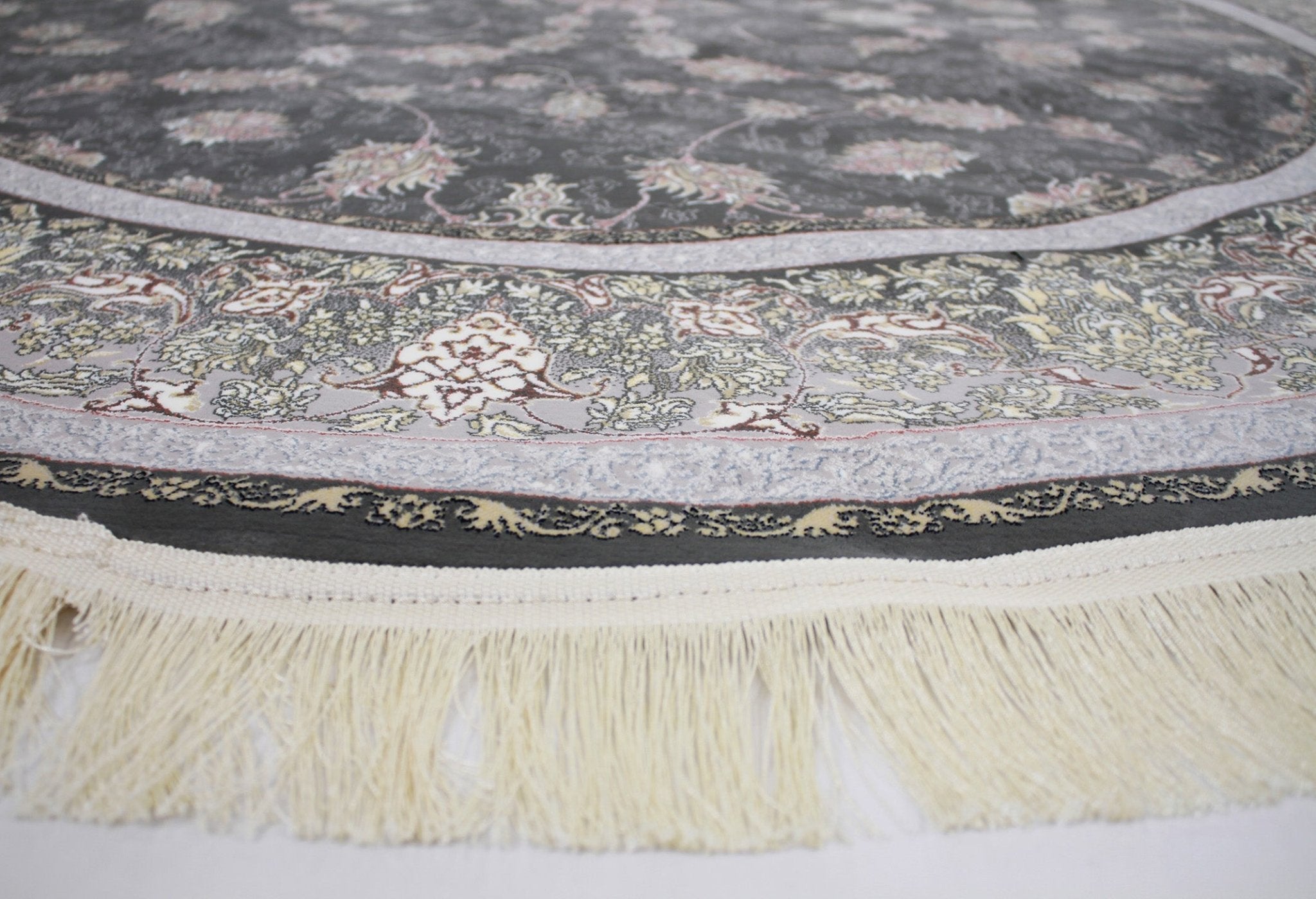 Romina 3182 Smoke Traditional Round Rug - Quality Rugs and Furniture