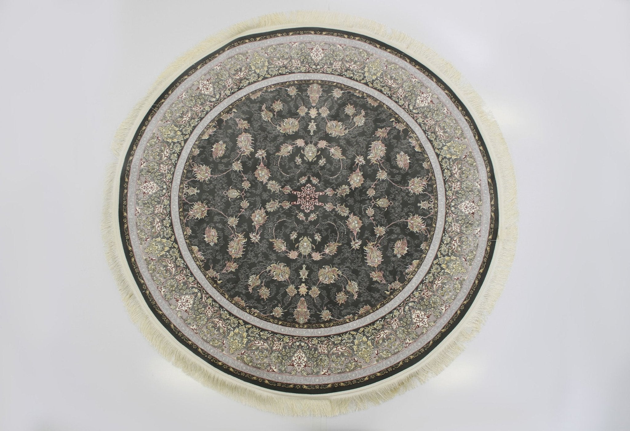 Romina 3182 Smoke Traditional Round Rug - Quality Rugs and Furniture