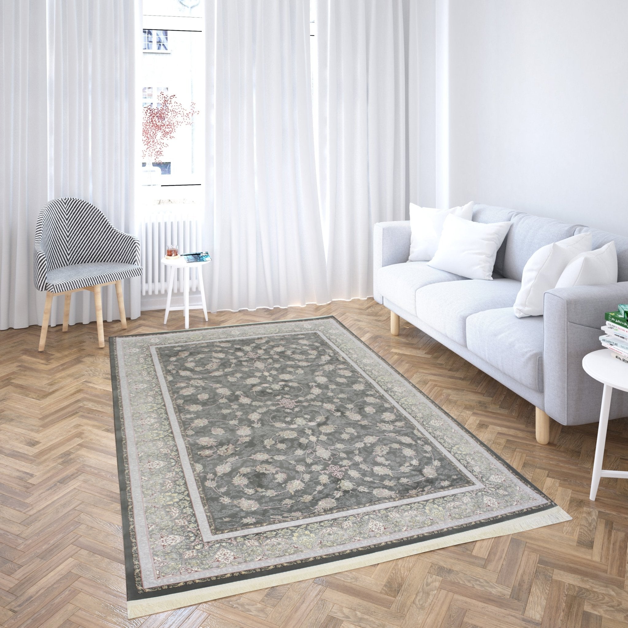 Romina 3182 Smoke Traditional Rug - Quality Rugs and Furniture