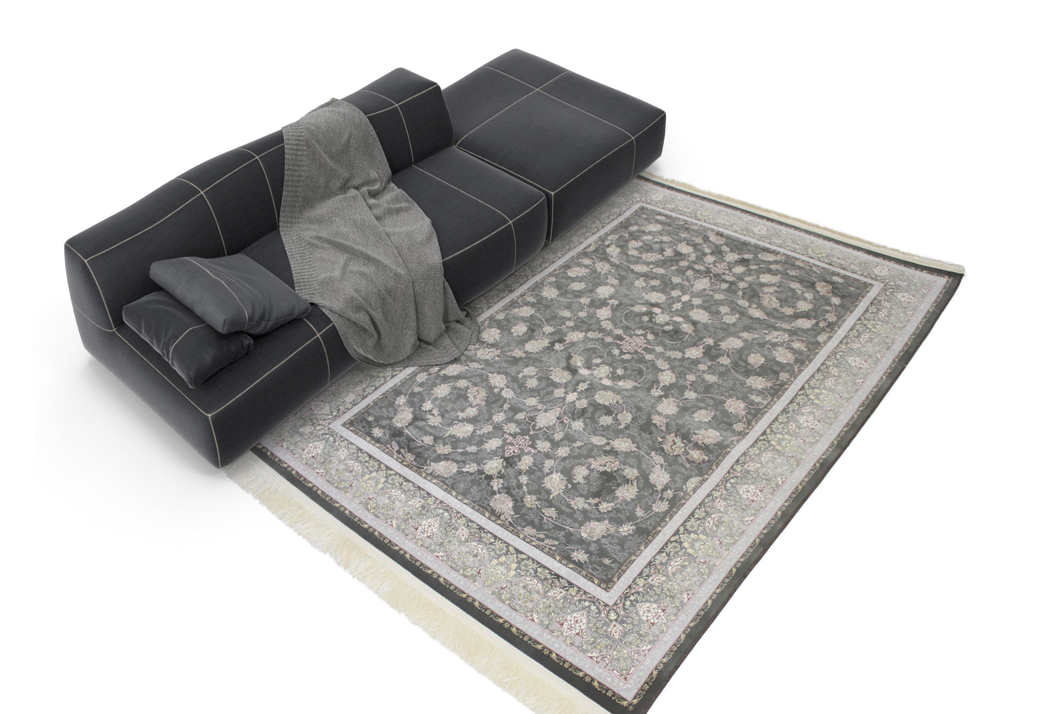 Romina 3182 Smoke Traditional Rug - Quality Rugs and Furniture