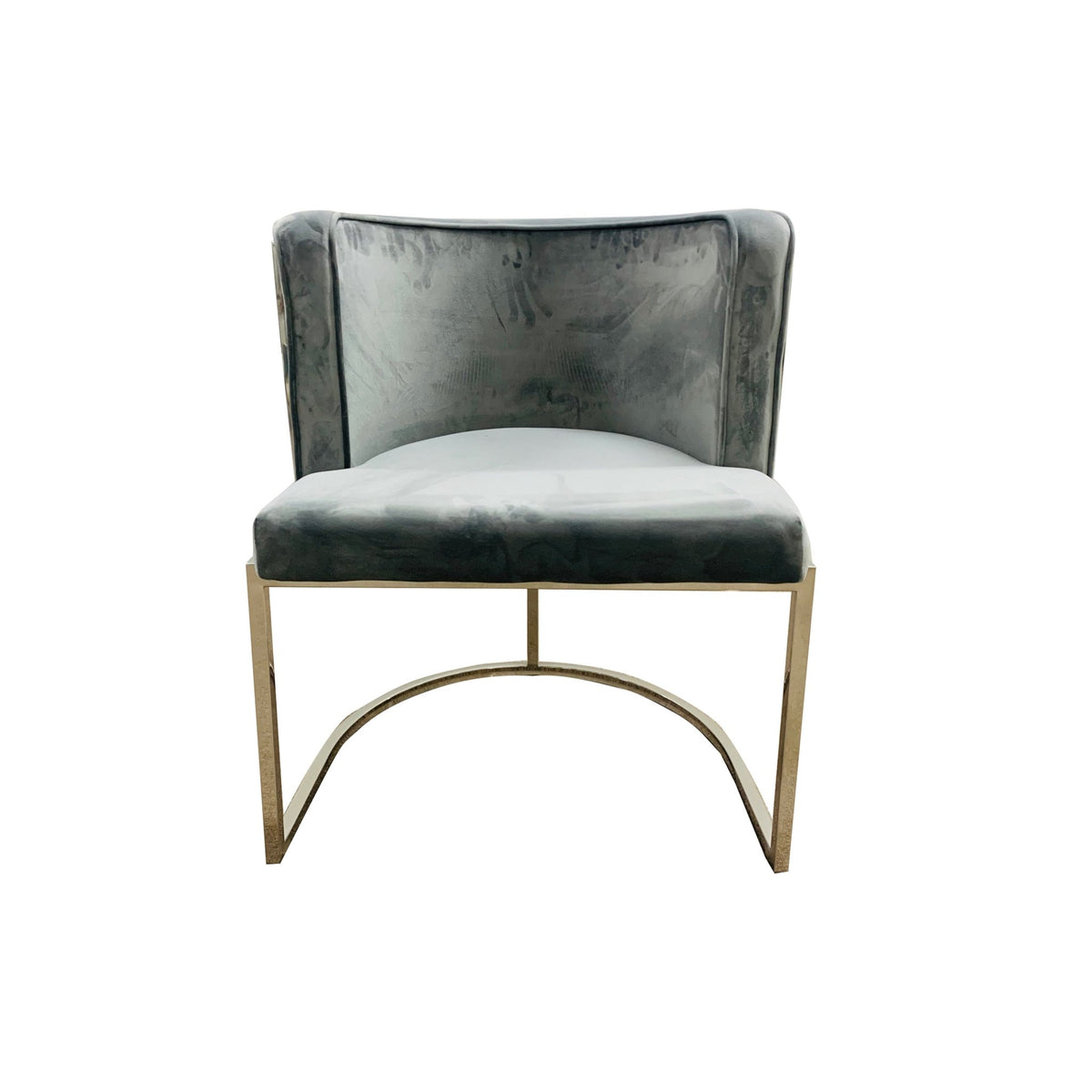 Rose Velvet Modern Stainless Steel Modern Dining Chair Gold Beige - Quality Rugs and Furniture