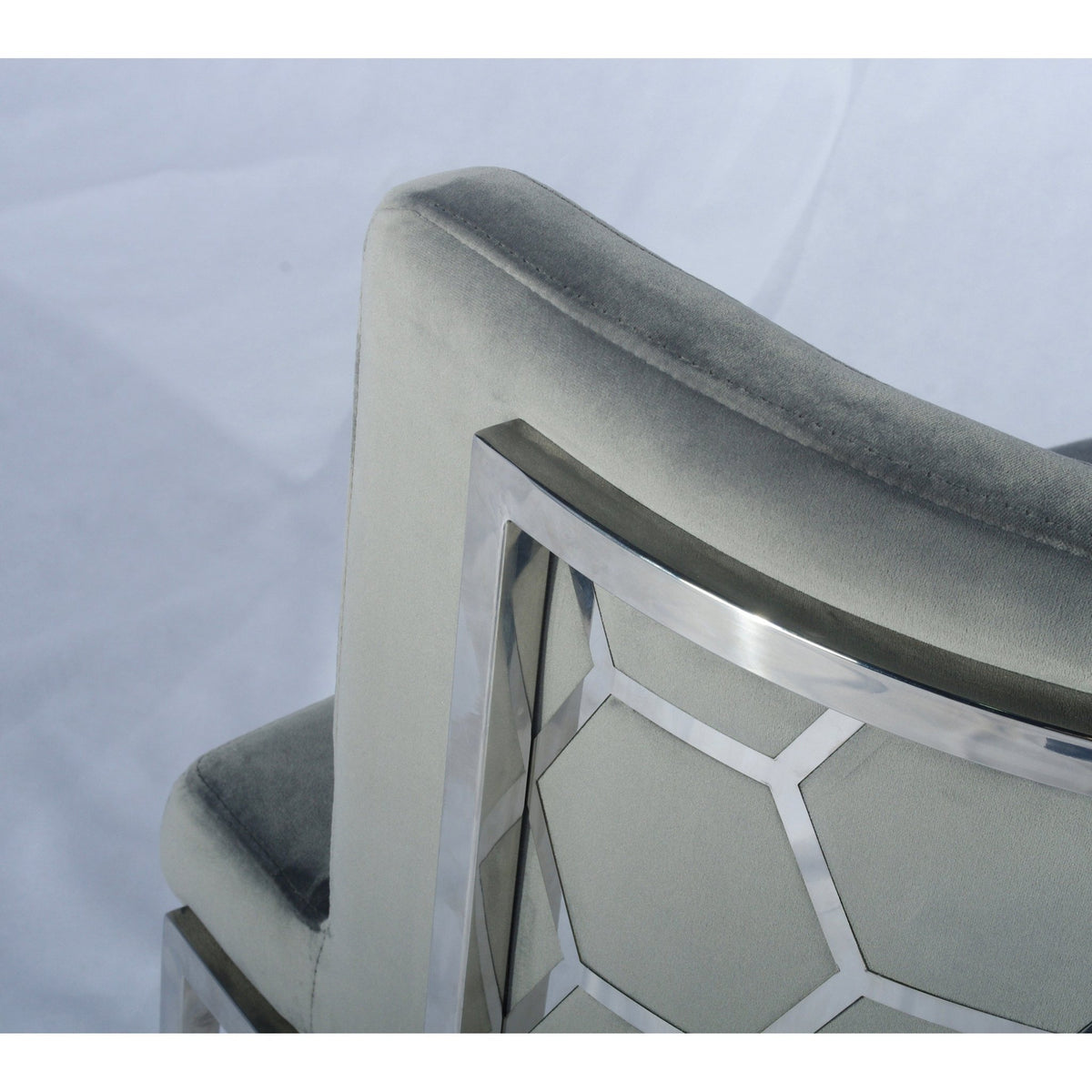 Rose Velvet Modern Stainless Steel Modern Dining Chair Gold Beige - Quality Rugs and Furniture