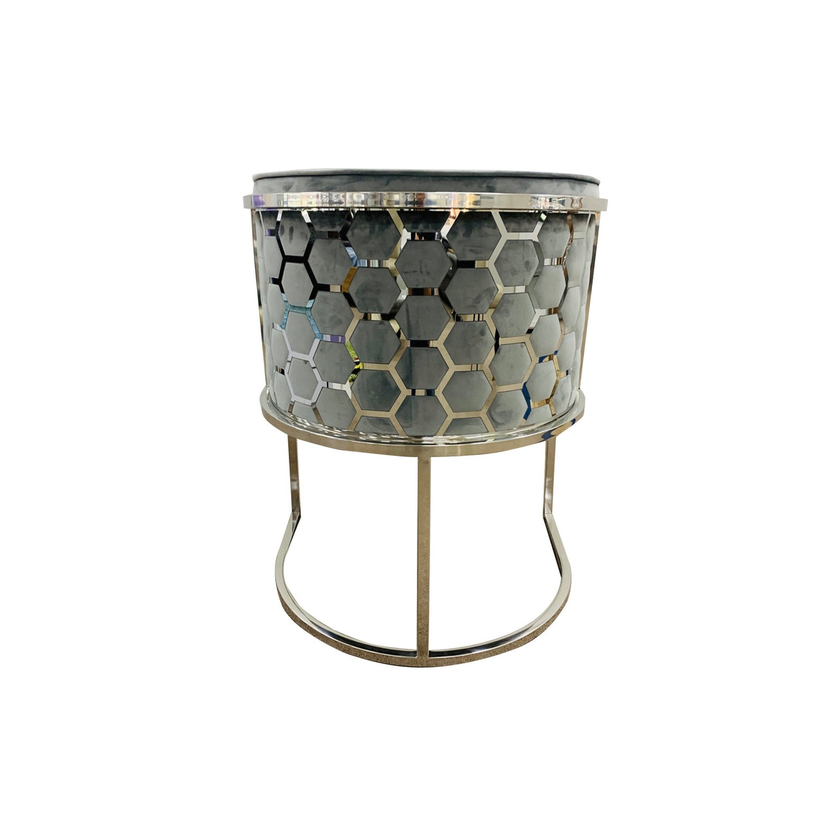 Rose Velvet Modern Stainless Steel Modern Dining Chair Gold Beige - Quality Rugs and Furniture
