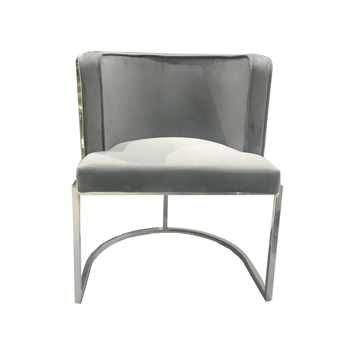 Rose Velvet Modern Stainless Steel Modern Dining Chair Gold Beige - Quality Rugs and Furniture