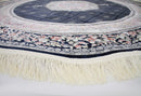 Timche 3184 Dark Blue Traditional Round Rug - Quality Rugs and Furniture