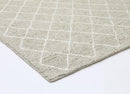 Tweed Diamond Weave Beige Handmade Wool Rug - Quality Rugs and Furniture