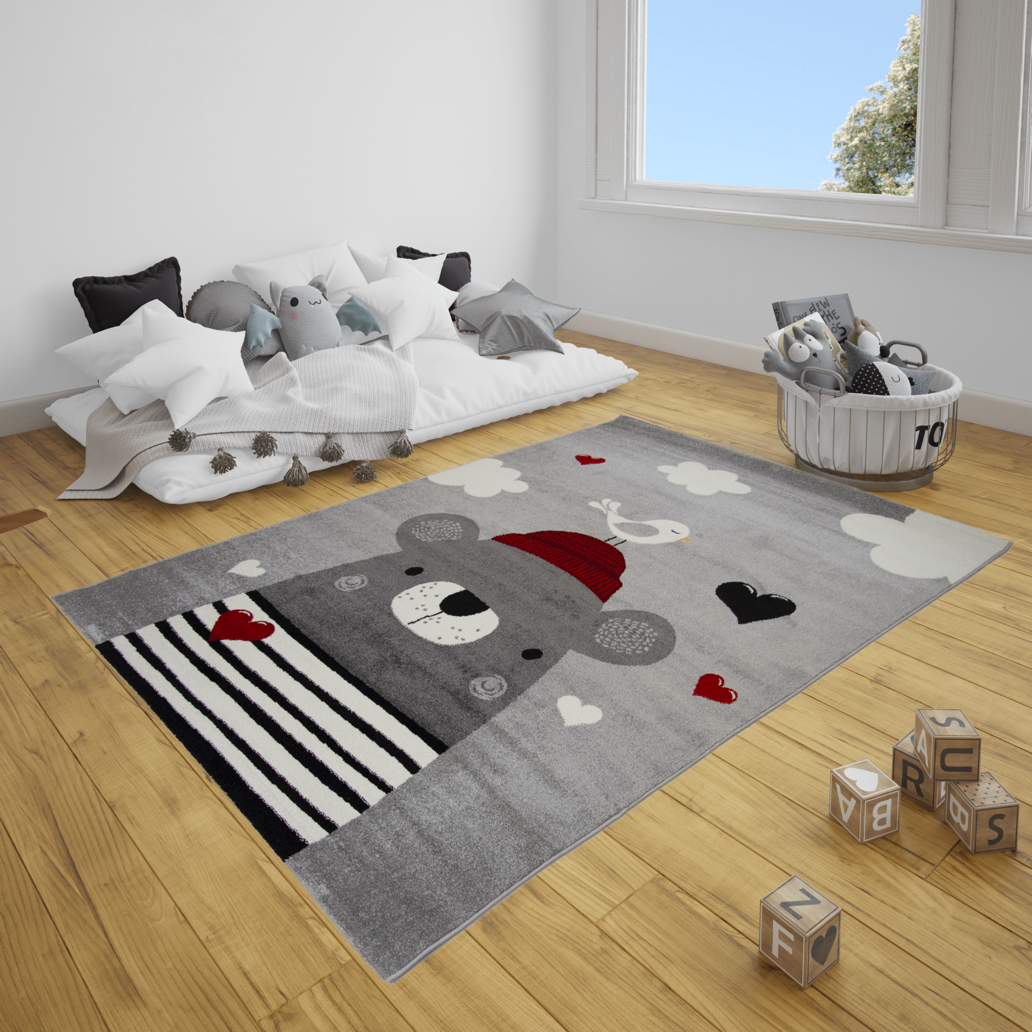 Twinkle E0098 Grey/Blue Modern Rug - Quality Rugs and Furniture