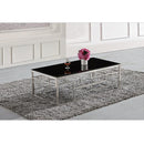 Venice Coffee Table Stainless Steel Base Tempered Glass Top Gold - Quality Rugs and Furniture