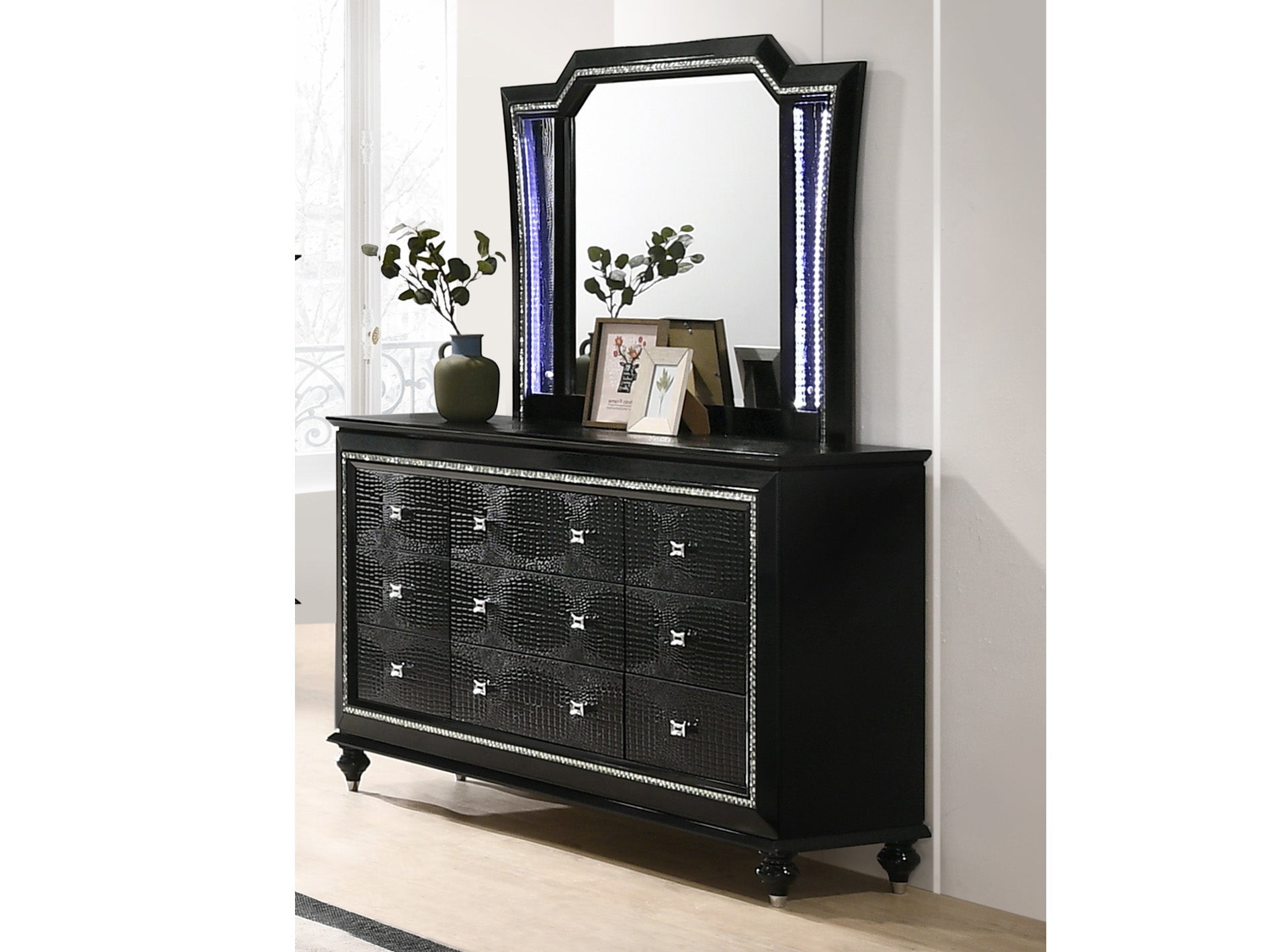 Victoria Bedroom Suite Luxury Modern Black White - Quality Rugs and Furniture