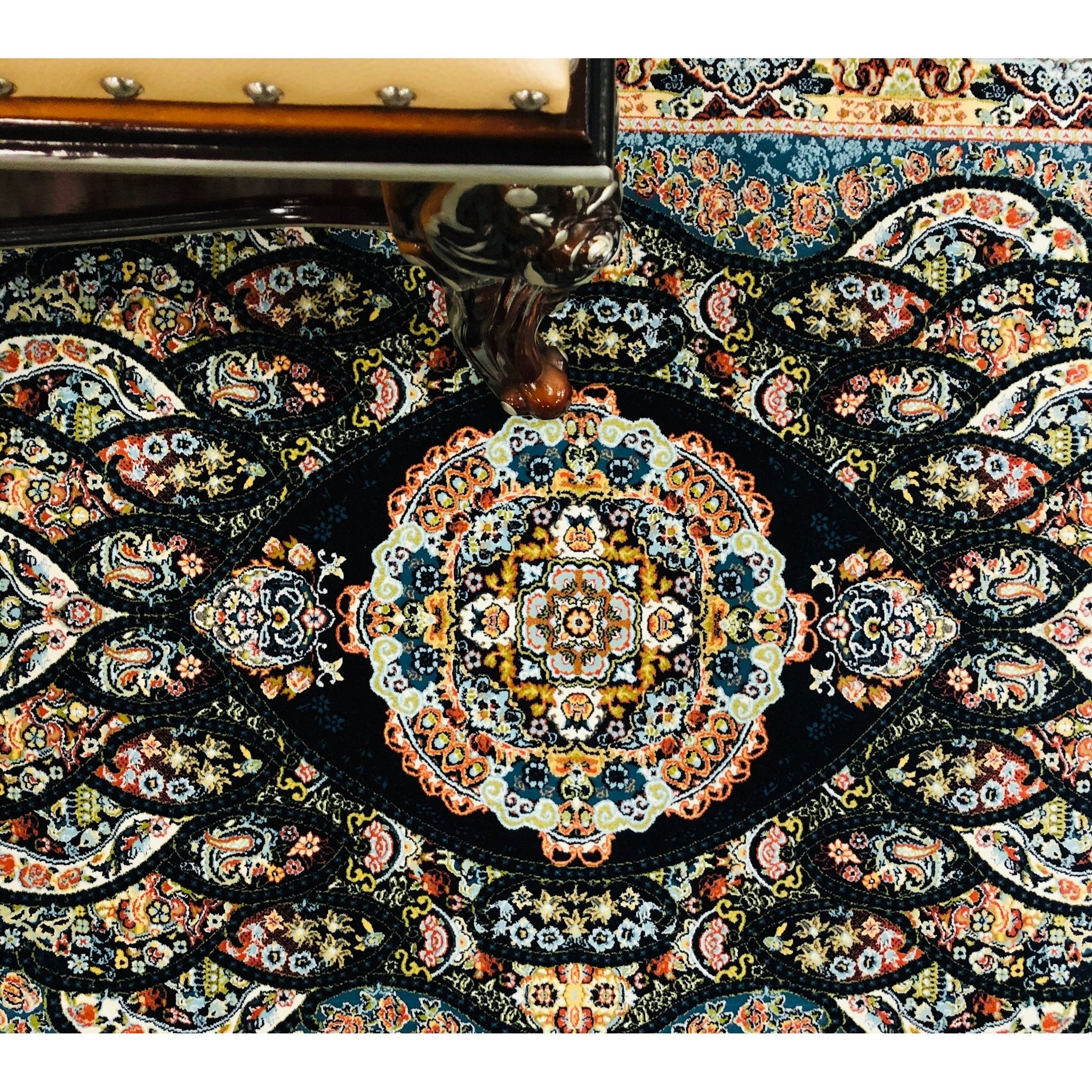 Zartosht 3780 Hallway Runner Dark Blue - Quality Rugs and Furniture