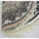 Zartosht 3830 Grey/ Black White Round Persian Traditional Rug - Quality Rugs and Furniture
