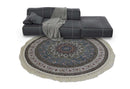Zartosht 4545 Dark Blue Round Persian Traditional Rug - Quality Rugs and Furniture