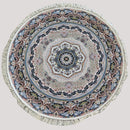 Zartosht 4730 Grey Round Persian Traditional Rug - Quality Rugs and Furniture