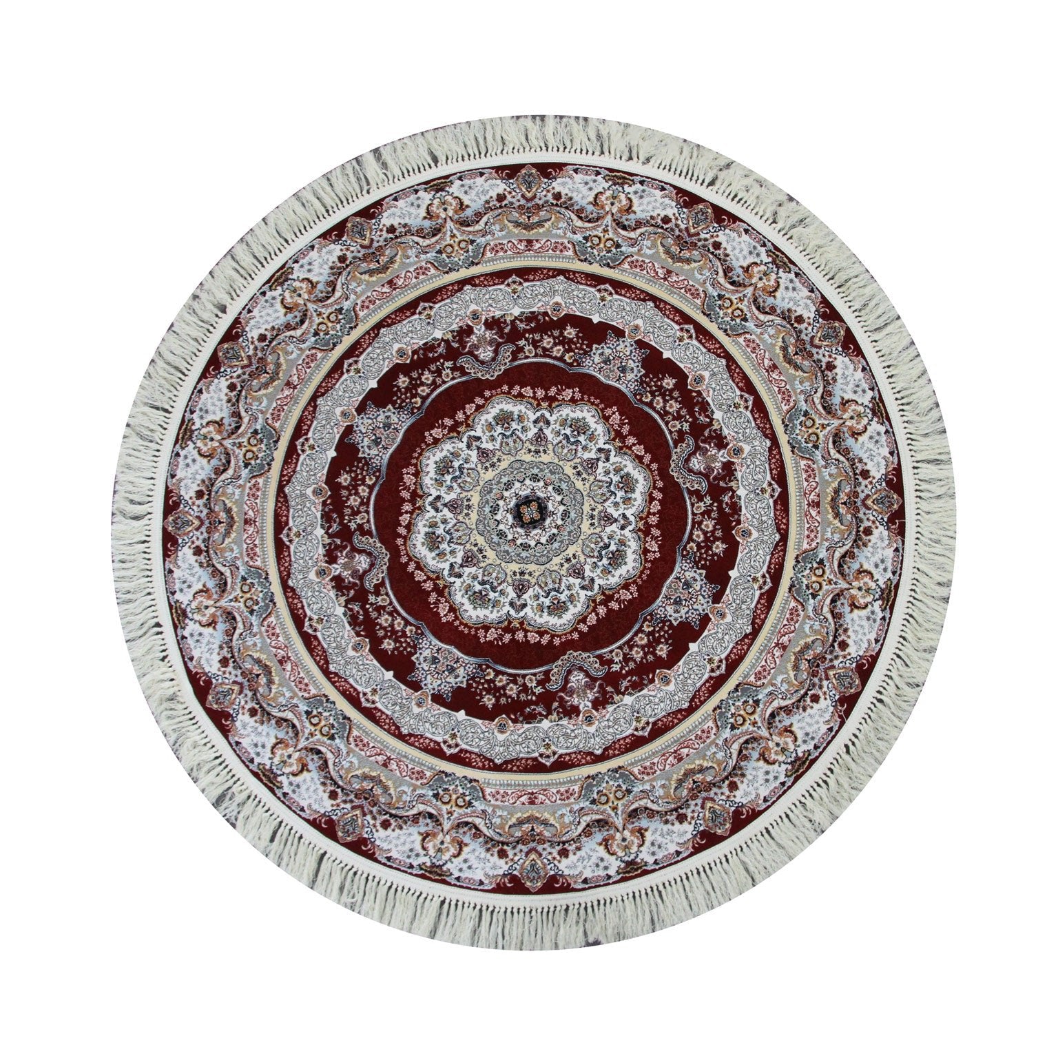 Zartosht 4730Ja Red Round Persian Traditional Rug - Quality Rugs and Furniture