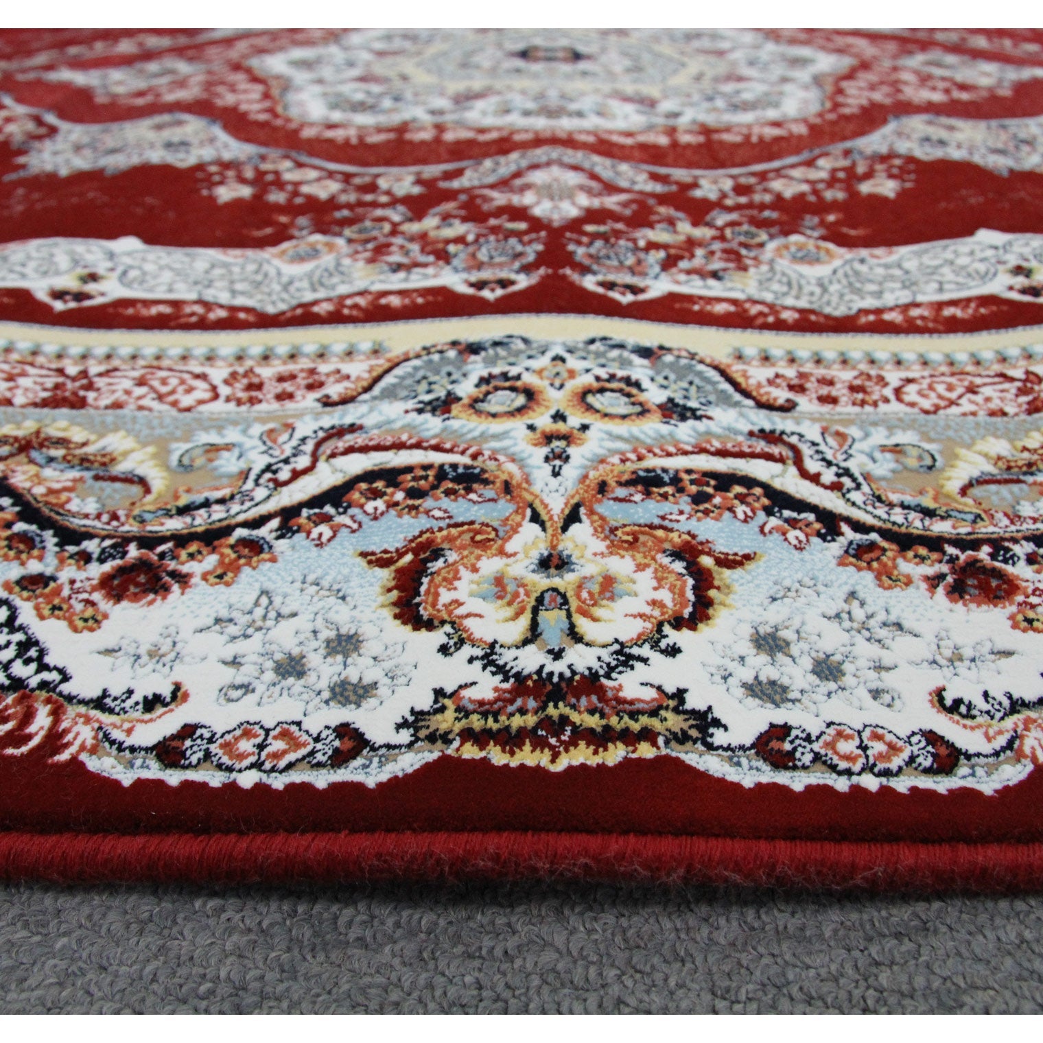 Zartosht 4730Ja Red Round Persian Traditional Rug - Quality Rugs and Furniture